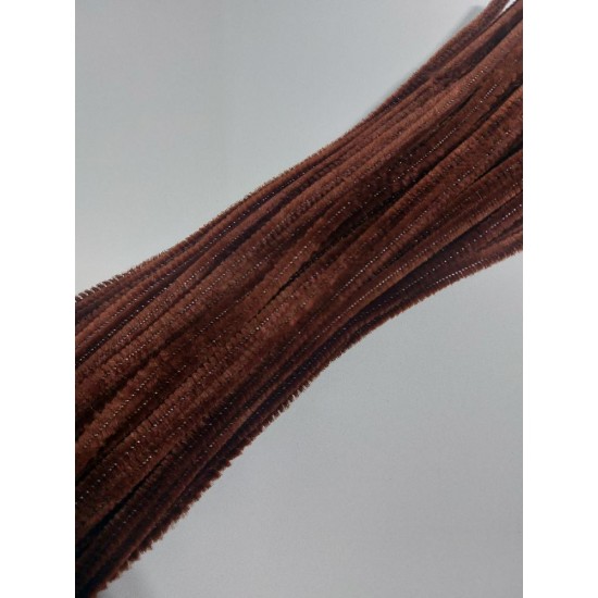 Проволока синельная 30 см цв. шоколадный, цена за 10 шт